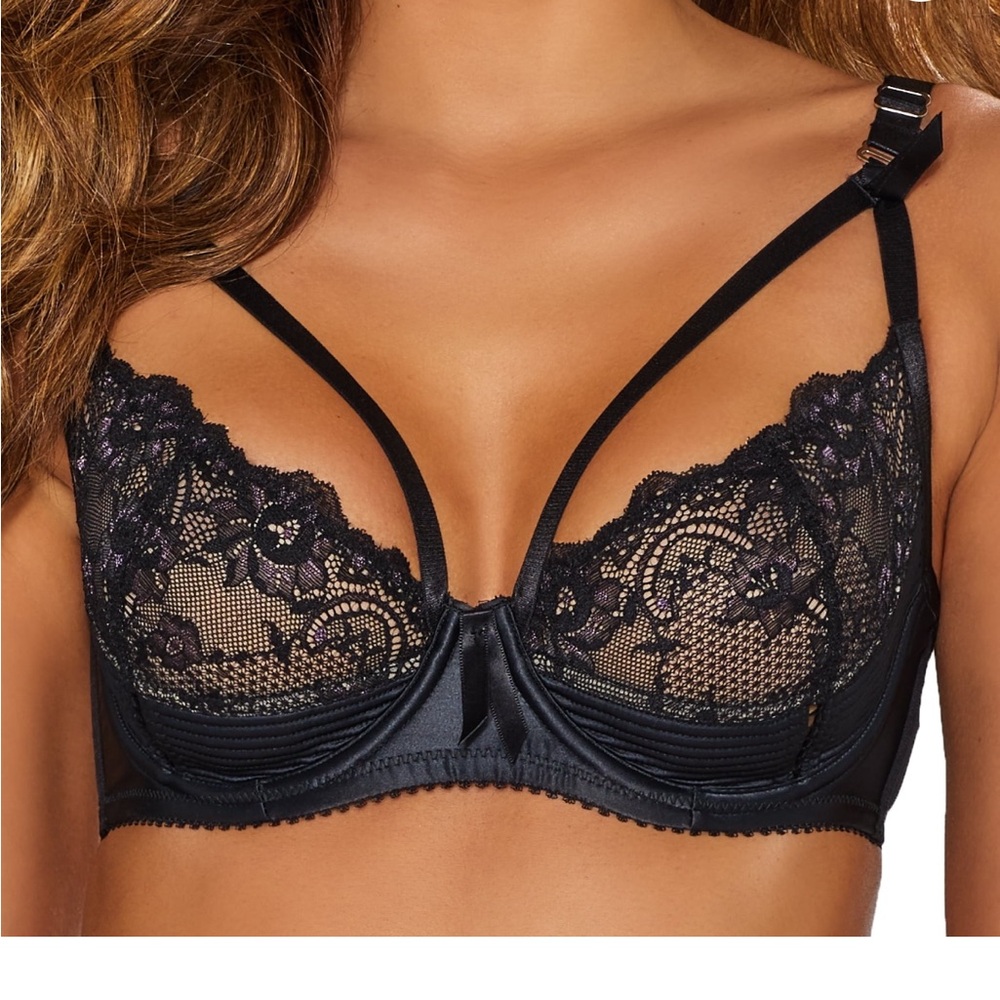 Dita Von Teese Madame X Elegant Black Lace Underwire Demi Bra 34C